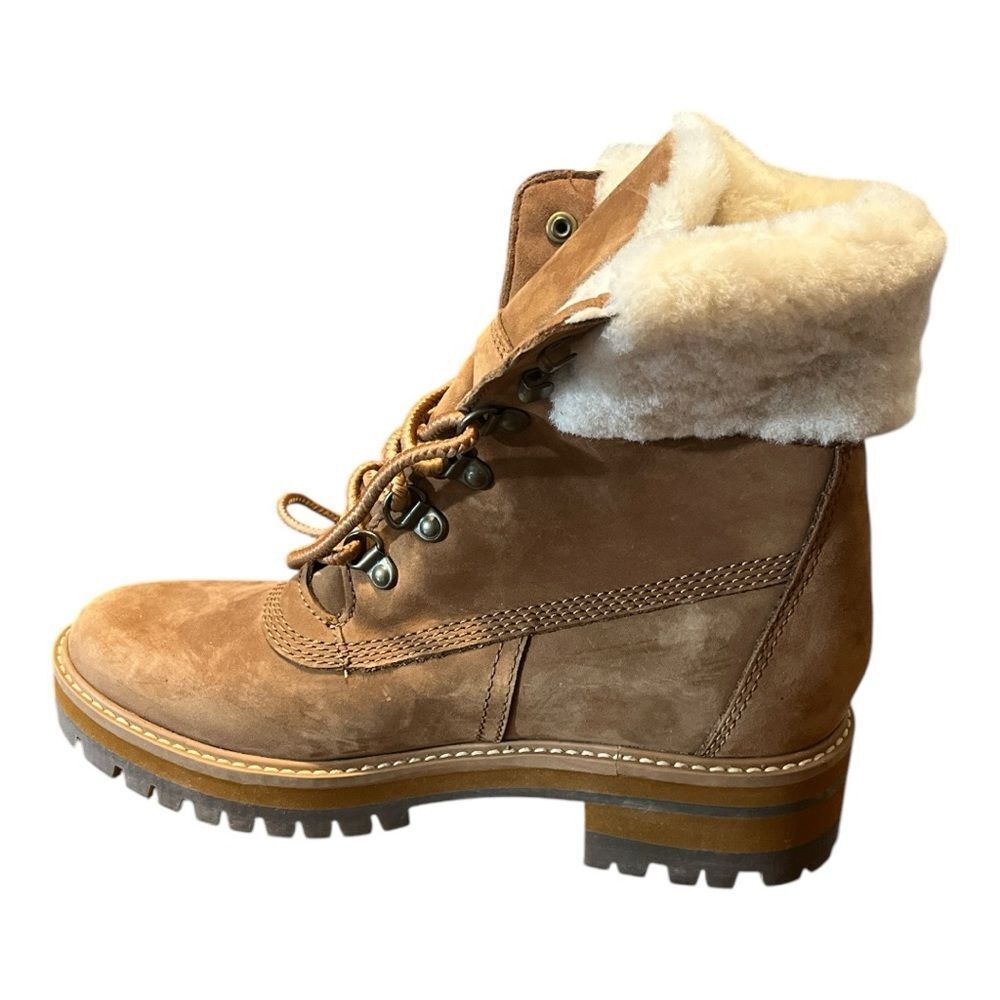 TIMBERLAND Women's Courmayeur Valley Women's Shearling Lined Boots Rust SZ 6.5 - Picture 5 of 11